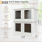 Storage Box, Collapsible Cabinet, 8.4 Gallon Each One, 2 Packs, Useful Box - Image 2