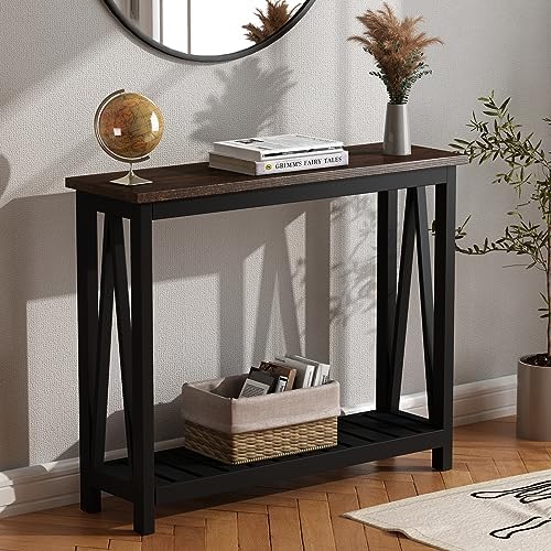 ChooChoo Farmhouse Console Table, Narrow Sofa Table - Image 3