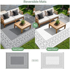 GENIMO Outdoor Rug, Waterproof Plastic Rugs 10'x14' - Image 5