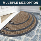 Colorxy Half Circle Waterproof Door Mat, Sturdy Rubber Doormat - Image 7