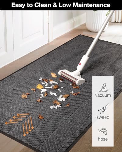 5′x7′ Heavy Duty Front Door Mat, Large Non-Slip Industrial Rug - Image 4