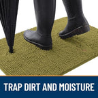 OLANLY Dog Door Mat for Muddy Paws 30x17, Super Absorbent Chenille Mud Mat - Image 2