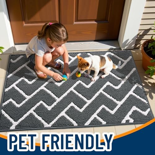 OLANLY Front Door Mat 36x24, Low-Profile Easy Clean Doormat - Image 6
