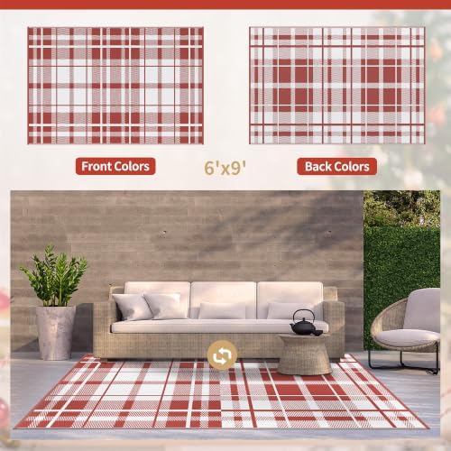 GENIMO Outdoor Rug, Waterproof Plastic Rugs - Image 2