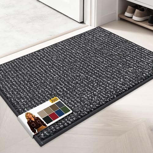 JSEI Dirt Trapper Door Mat 20" x 32", Non-Slip Washable Doormats by JSEI