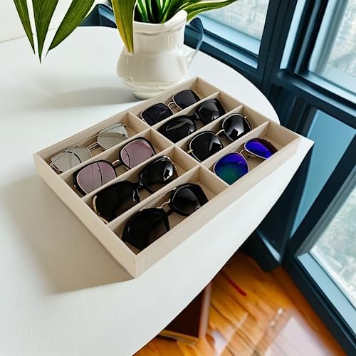 Premium Grade Velvet Drawer Divider Eyewear Storage Sunglasses Jewelry Tray - Image 4