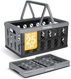 CleverMade Collapsible Shopping Basket, 24L Storage Crate, 1 Pack by CleverMade