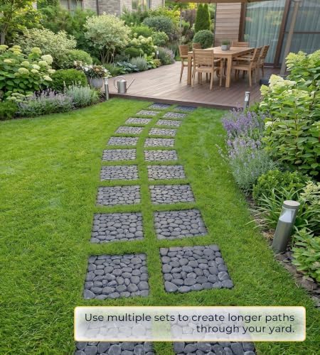 4 Pcs 11.8" Interlocking Stepping Stones Outdoor - Image 5