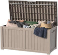 150 Gallon Outdoor Deck Box, Lockable Waterproof Outdoor Storage Boxes by MAIUSCOLI