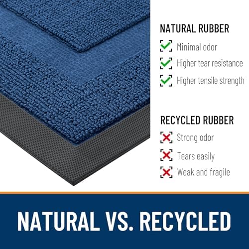 OLANLY Half Circle Front Door Mat Outside 71x23 All-Season Rubber Doormat - Image 3