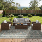 GENIMO 8x10 Outdoor Rug, Washable Quick Dry - Image 3