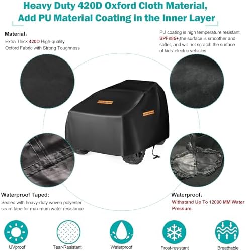 Kids Ride On Car Cover, 420D Waterproof, - Image 3