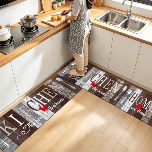 Kitchen Rugs Set 3 Piece, Non Slip Kitchen Mat - Image 3