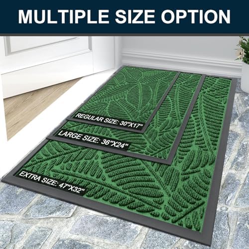 Colorxy Waterproof Front Doormat, Sturdy Natural Rubber Door Mat - Image 7