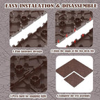 Stone Texture 12 Inch Interlocking Deck Tiles, Waterproof Outdoor and Indoor - Image 5