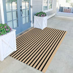 KILOCOCO Striped Rug 4x6 ft Washable Woven Front Door Rug by Kilococo