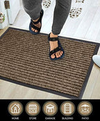 LuxUrux 2-Pack Striped Brown Door Mats - Image 5