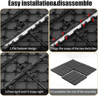 44 Pack Interlocking Deck Tiles, All-Weather Outdoor Deck Tiles - Image 2