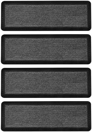 Stair Treads — 4 Pack 10x30 inch Polypropylene Rubber Stair Mats - Image 2