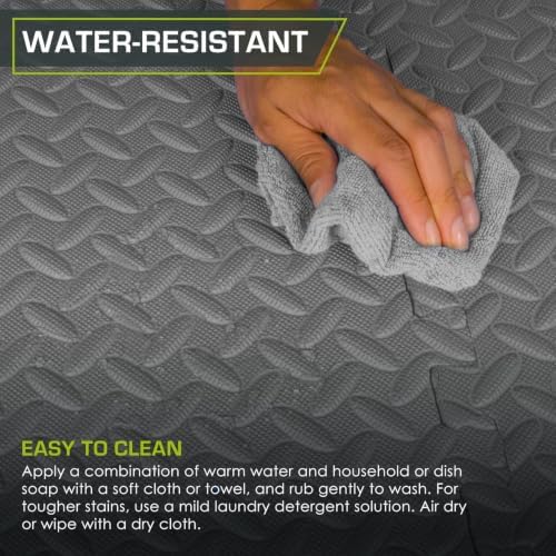 ProsourceFit Exercise Puzzle Mat ½-inch, EVA Interlocking Foam Floor Tiles - Image 5
