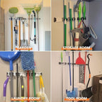 reliahom Broom Holder Wall Mount Mop Hanger Tools organizer 4Racks 5Hooks - Image 5
