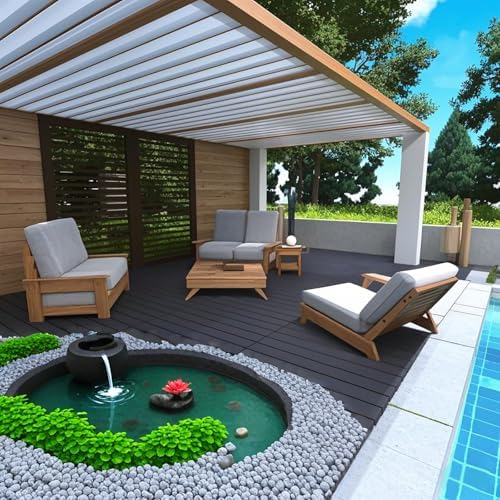 Ball & Cast Plastic Interlocking Deck Tiles, Lengthen 24"x12"Patio Floor Tiles - Image 5