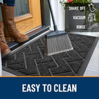 OLANLY Front Door Mat Outside 47x23, All-Season Absorbent Rubber Doormat - Image 6