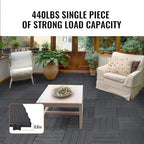 VEVOR 36 sq. ft Plastic Interlocking Deck Tiles, 36 Pack, Patio Floor Decking - Image 3