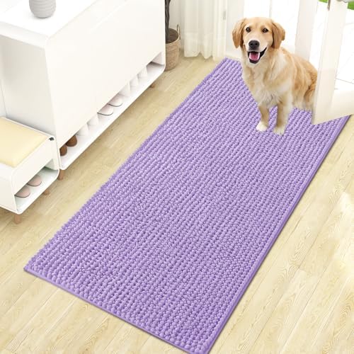OLANLY Dog Door Mat for Muddy Paws 47x24, Extra Absorbent Chenille Mud Mat by OLANLY