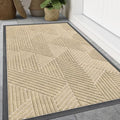Smiry Front Door Mat Outside Entrance, Low Profile Rubber Doormat by Smiry