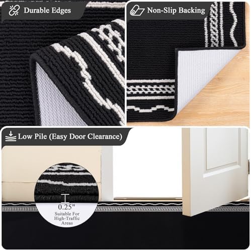 Ileading Indoor Door Mat 3x5ft, Absorbent Dog Muddy Paws Mats, Low-Profile - Image 3