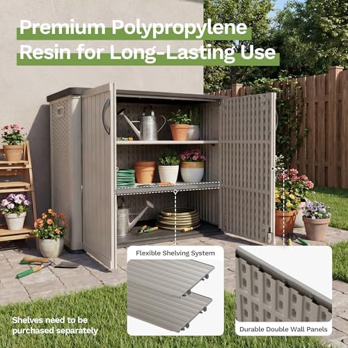 Patiowell 26 cu.ft Resin Outdoor Storage Cabinet - Image 6