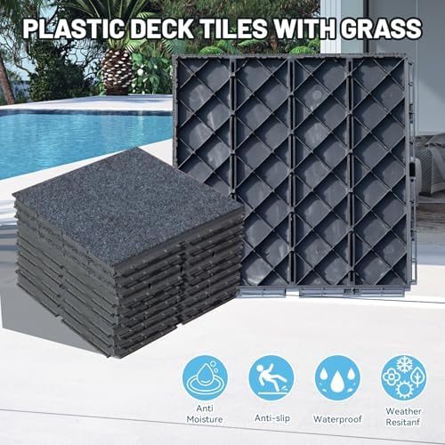 Interlocking Deck Tiles Outdoor Waterproof, Composite Patio Flooring - Image 2