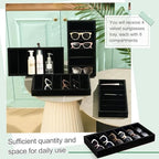 Juexica 4 Pcs Velvet Sunglass Trays 6 Grids Sunglasses Organizer - Image 6
