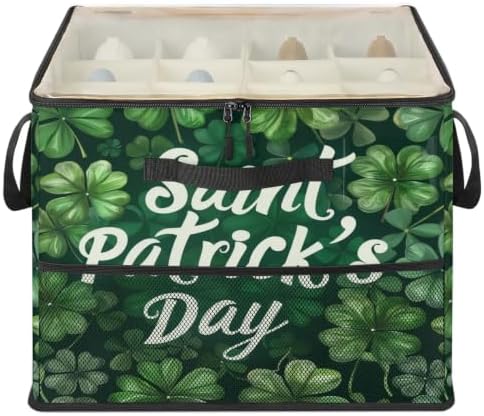 St. Patrick's Day Lucky Clover Fabric Shoe Organizer - Image 2