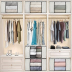 Fab totes 90L Clothes Storage, Foldable Thick Fabric Blanket Storage Bags - Image 7