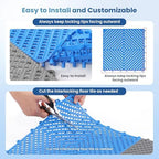 Jocoevol 12-Pcs Interlocking Tile, Indoor/Outdoor Drainage Interlocking Floor - Image 4
