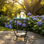 LIFFY Patio Side Tables, Round Decorative Plant Stand & Accent Table - Image 7