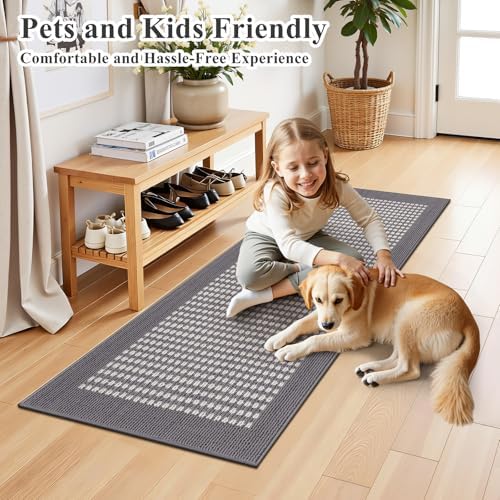 Ileading Laundry Room Runner Rug 2x5ft Non Slip Farmhouse Kitchen Floor Mats - Image 2