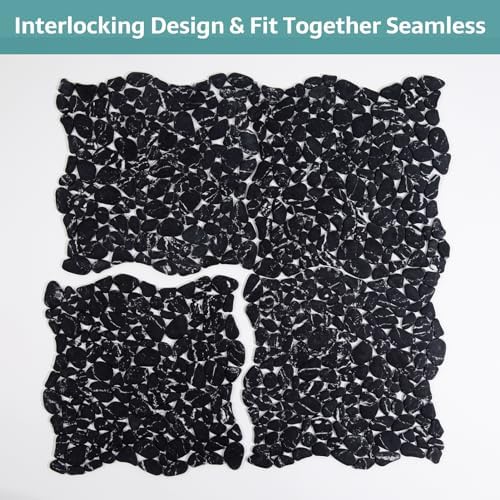 Pebble Tile, Pebble Tiles for Shower Floor Kitchen Backsplash Bathroom Black - Image 5