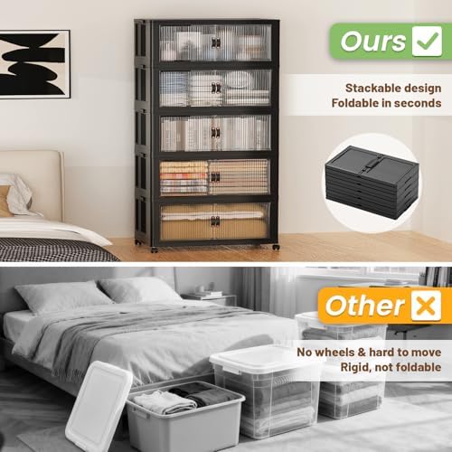 SAILUN 635Qt Large Stackable Storage Bins, Storage Cabinet - Image 3