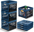CleverMade Collapsible Milk Crate - 25L - Ocean by CleverMade