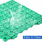 MYFAMIREA Modular Interlocking Cushion 12 Pack 11.8" x 11.8" Rubber Floor Tiles - Image 5