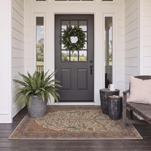 GENIMO 8x10 Outdoor Rug, Washable Quick Dry - Image 3
