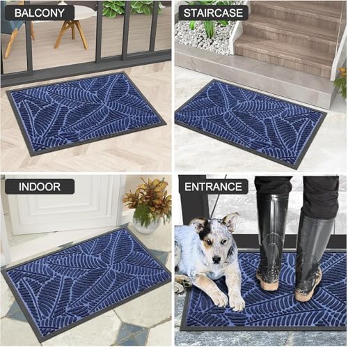 Colorxy Waterproof Front Doormat, Sturdy Natural Rubber Door Mat - Image 6
