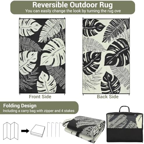 GlowSol Waterproof 5x8 Outdoor Rug - Image 2