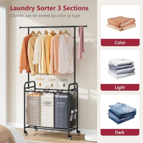 Tajsoon Laundry Sorter Cart - Image 4