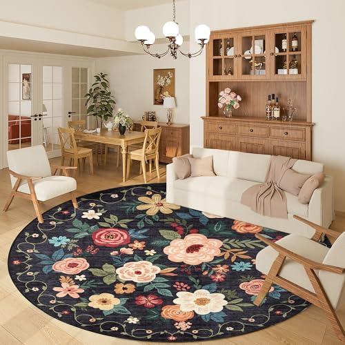 DUKINO 6ft Round Rug, Soft Washable Circle Rug - Image 3