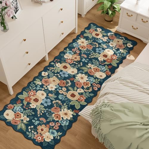 DUKINO 2x6 Runner Rug, Floral Washable Rug - Image 3