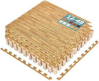 Sorbus Interlocking Wood Grain Foam Floor Tiles by Sorbus